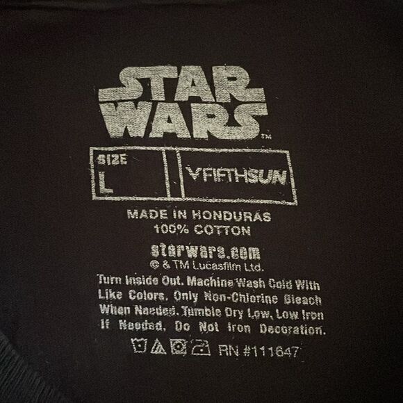 Star Wars Darth Vader Card Tee Shirt Top Size L - Picture 3 of 3